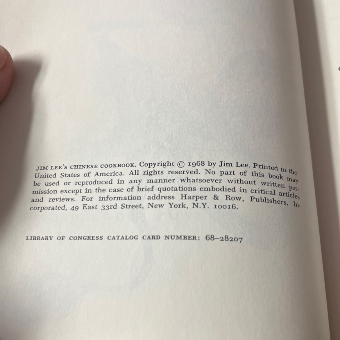 jim lee's chinese cookbook book, by Jim Lee, 1968 Hardcover image 3