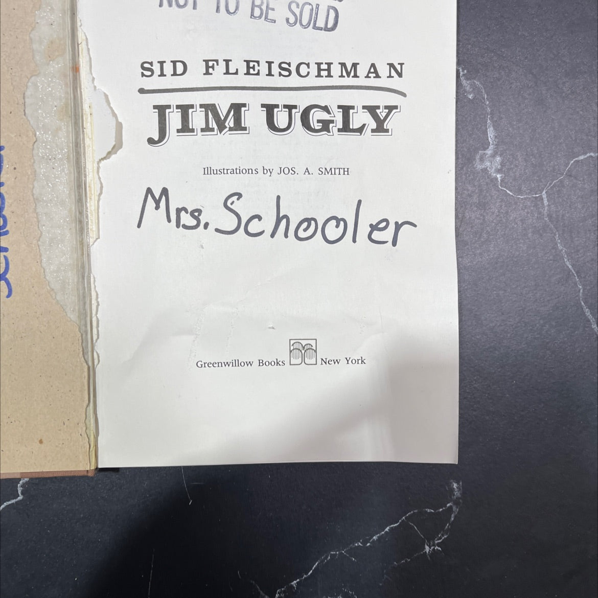 jim ugly book, by Sid Fleischman, 1992 Hardcover image 2