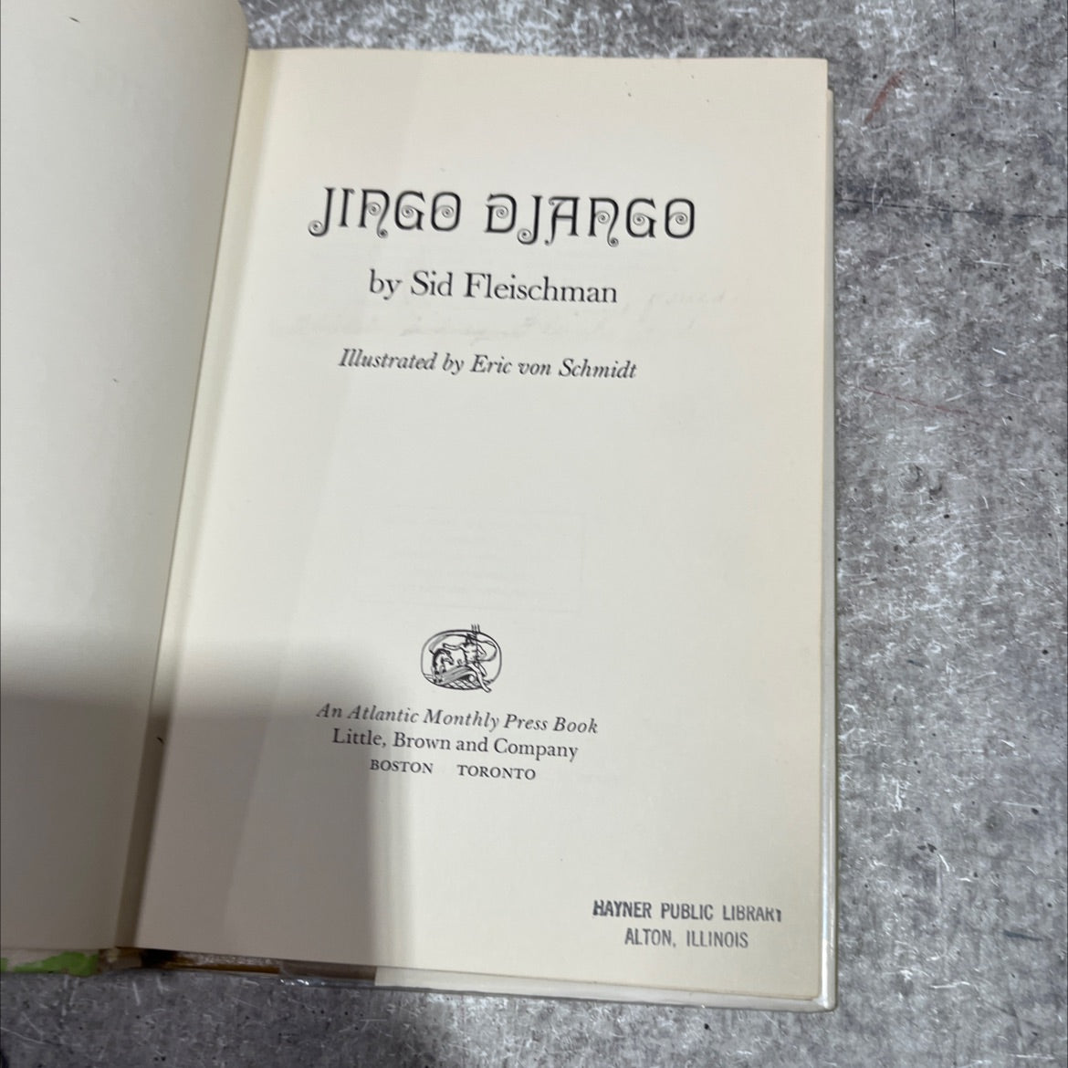 jingo django book, by Sid Fleischman, 1971 Hardcover image 2