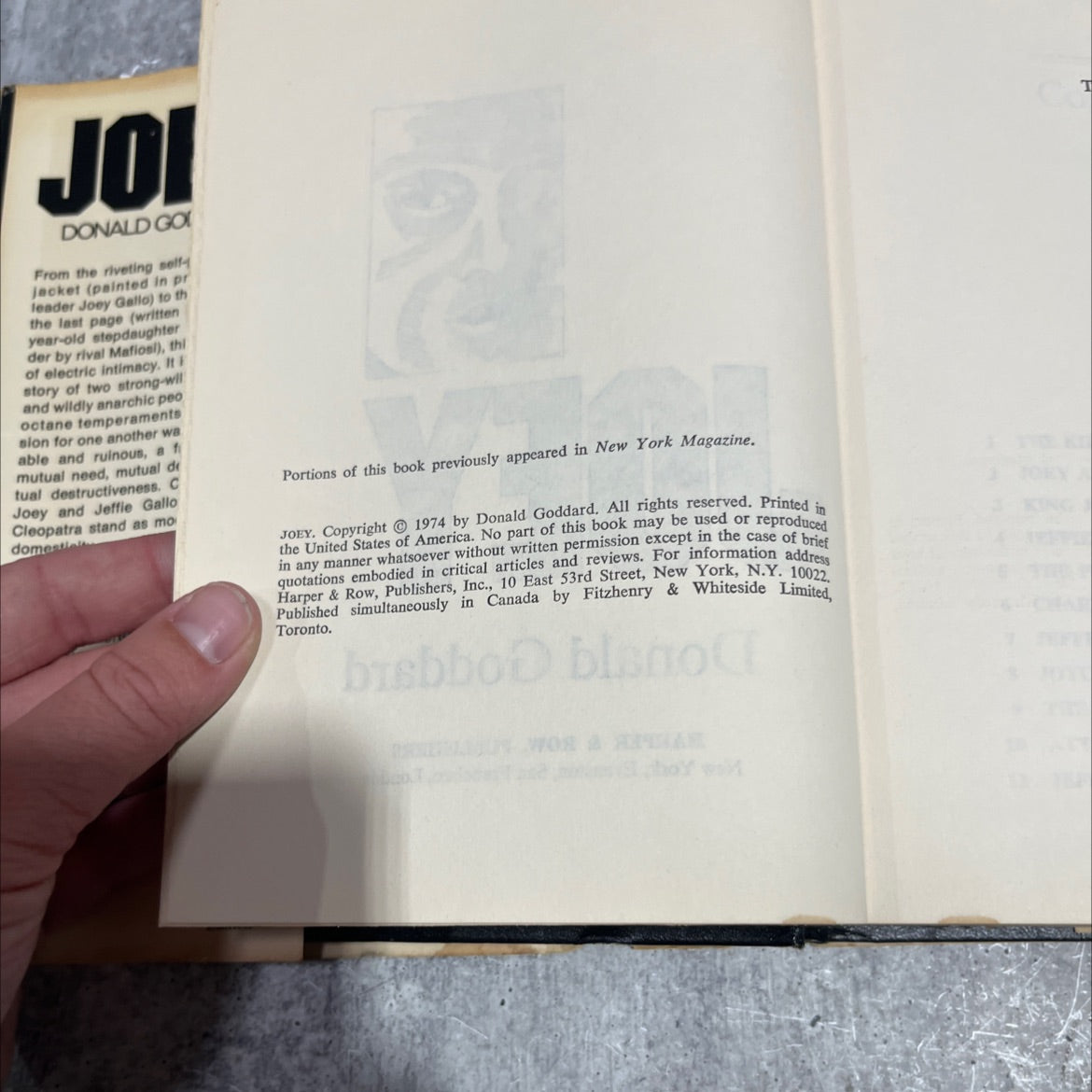 joey book, by donald goddard, 1974 Hardcover image 3