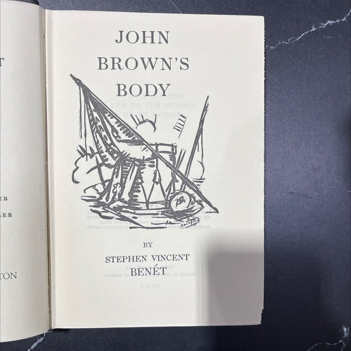 john brown's body book, by stephen vincent benét, 1955 Hardcover, Vintage image 2