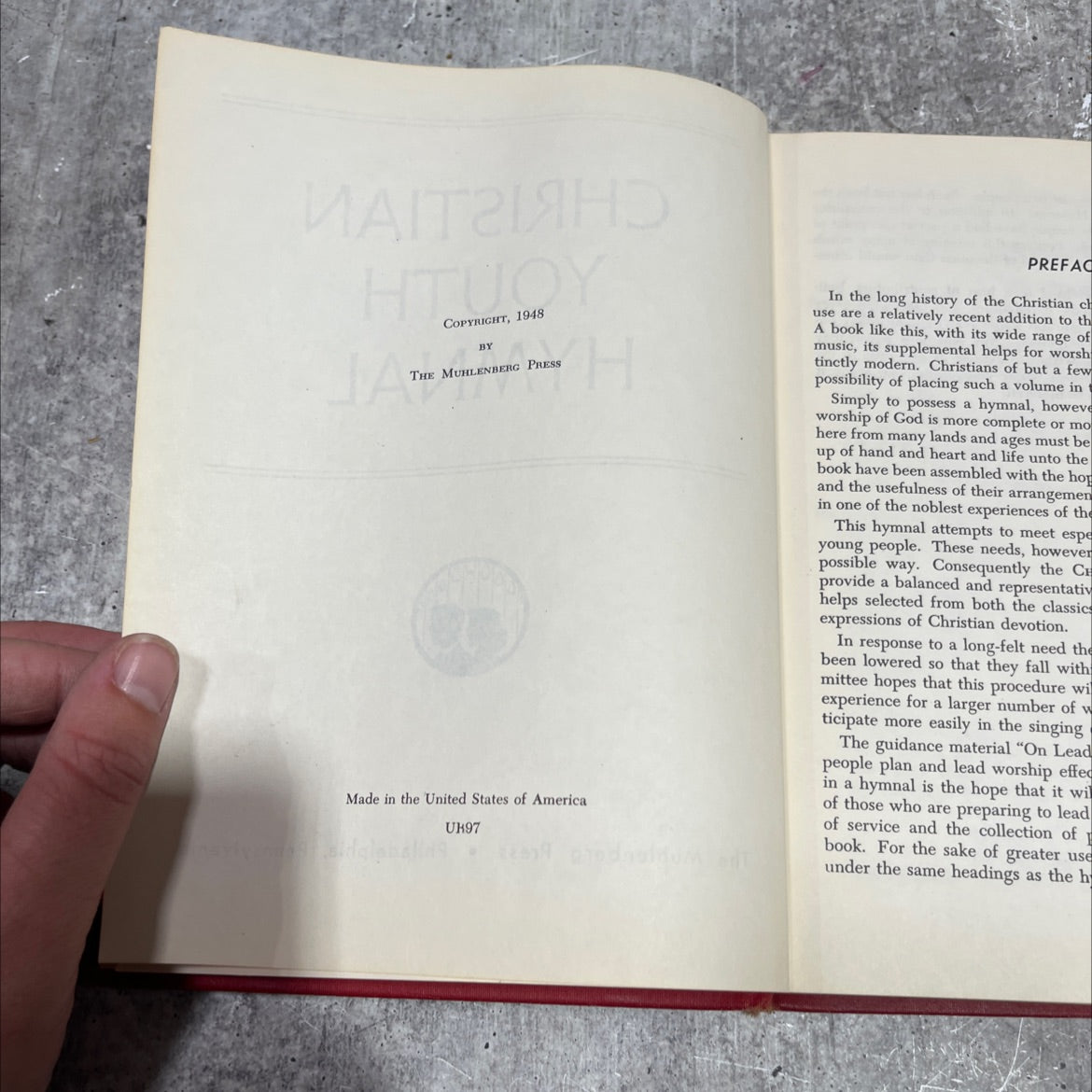 joy maitzi shd christian youth hymnal book, by unknown, 1948 Hardcover image 3