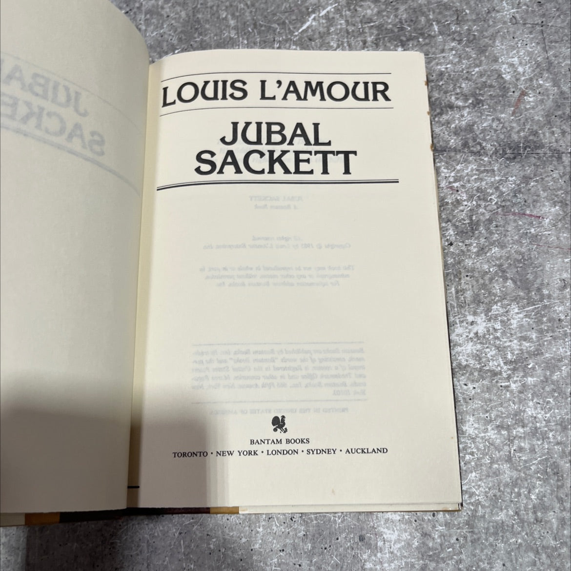 jubal sackett book, by louis l'amour, 2011 Hardcover image 2