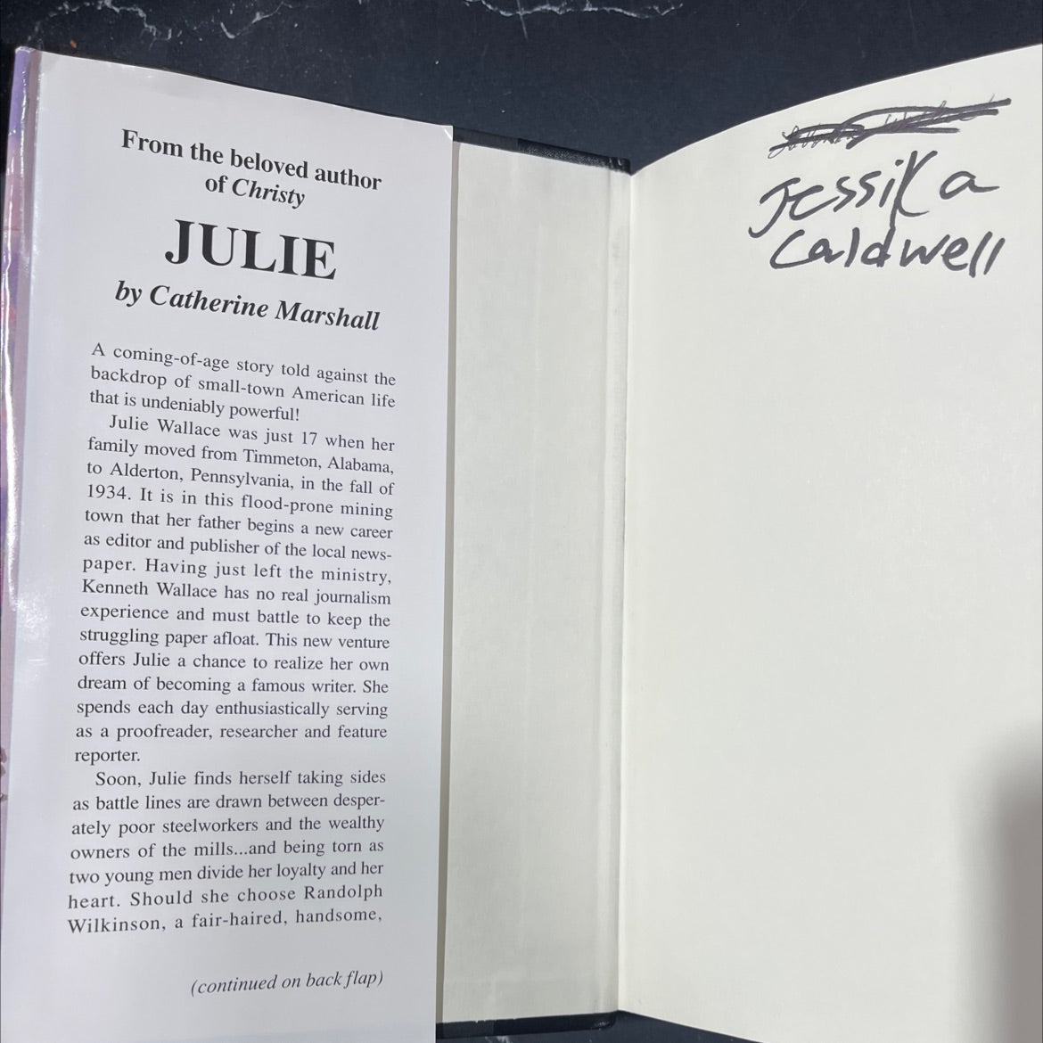 julie book, by catherine marshall, 1984 Hardcover image 4