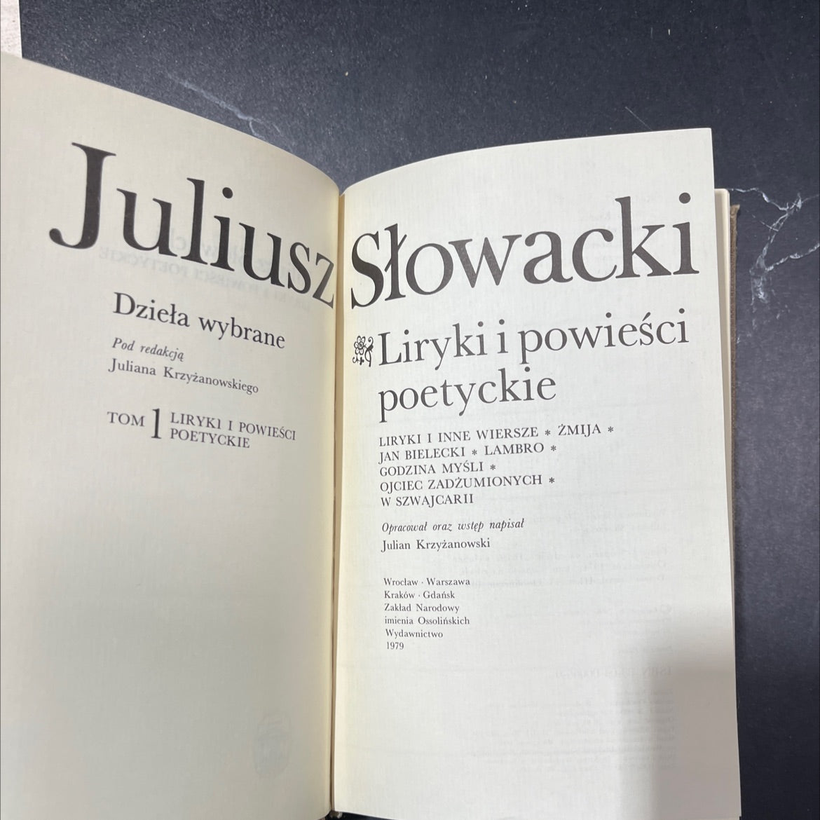 juliusz słowacki selected works book, by juliusz słowacki, 1979 Hardcover image 2