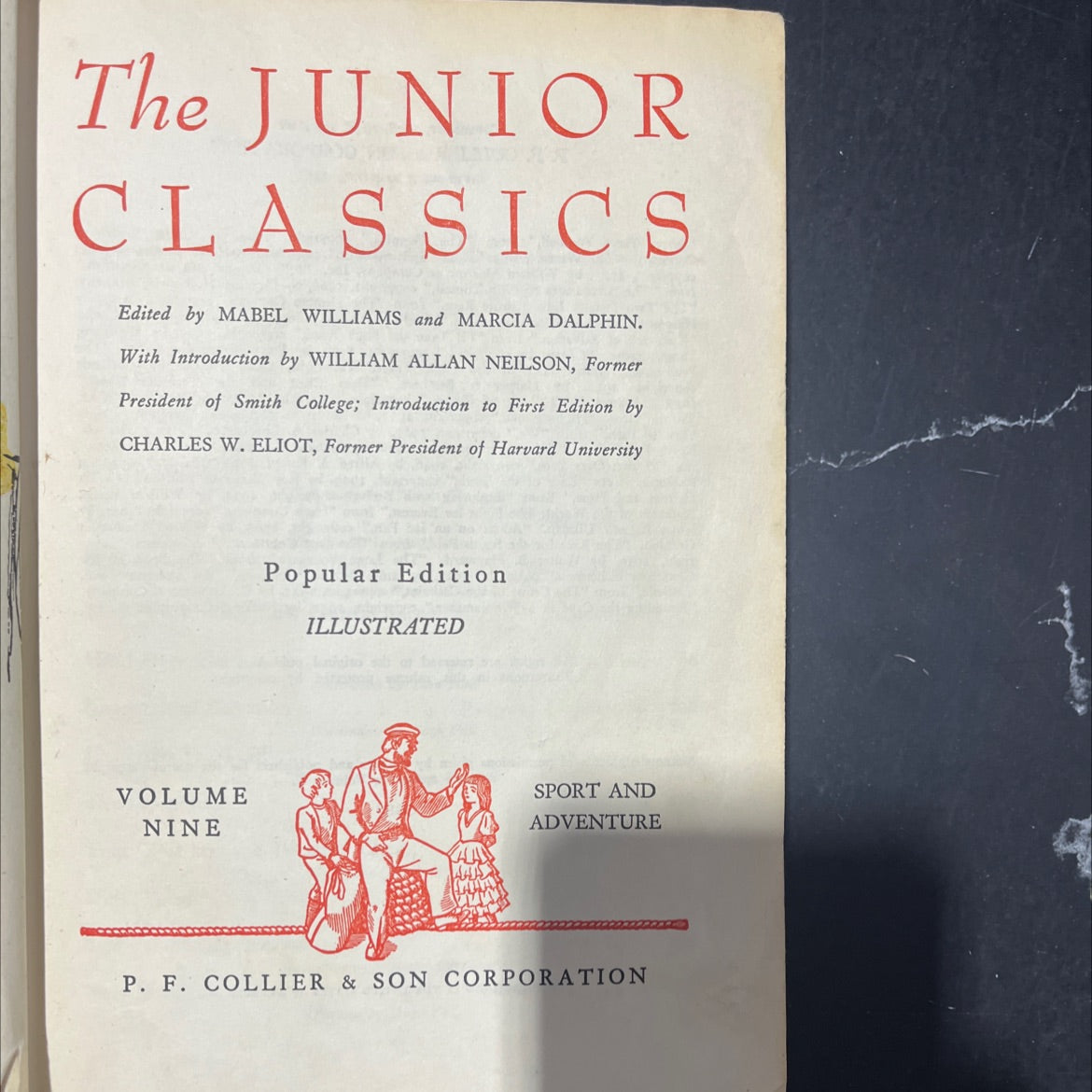 junior classics volume nine popular edition illustrated sport and adventure book, by mabel williams, marcia dalphin, image 2