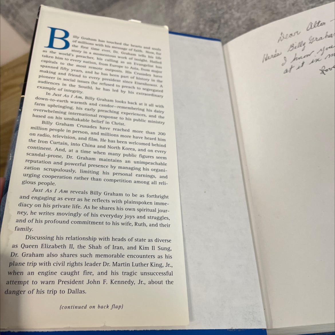 just as i am: the autobiography of billy graham book, by billy graham, 1997 Hardcover image 4