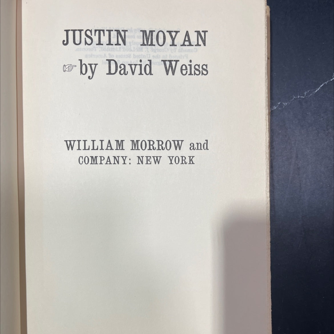 justin moyan no lo estate betin e bot book, by David Weiss, 1965 Hardcover image 2