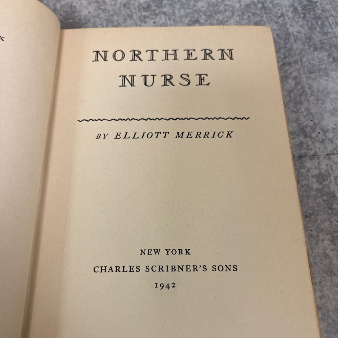 k northern nurse book, by elliott merrick, 1942 Hardcover image 2