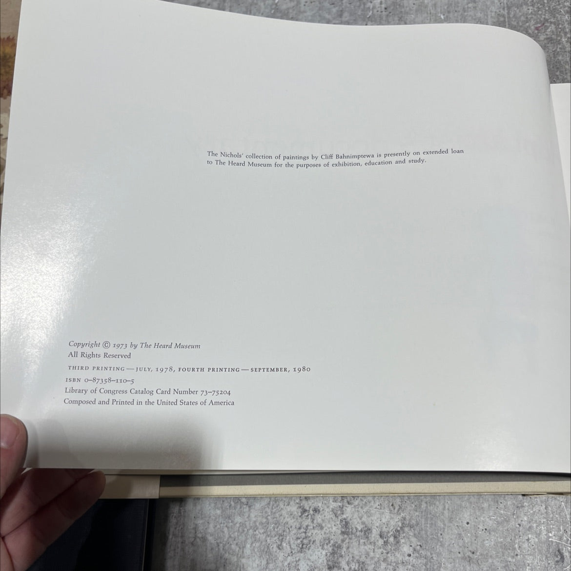 kachinas book, by cliff bahnimptewa, 1980 Hardcover image 3