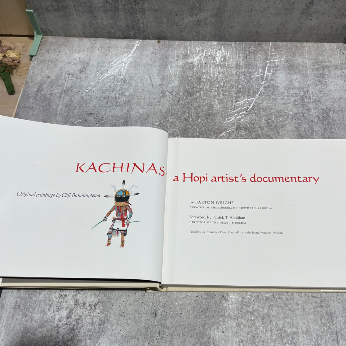 kachinas book, by cliff bahnimptewa, 1980 Hardcover image 2