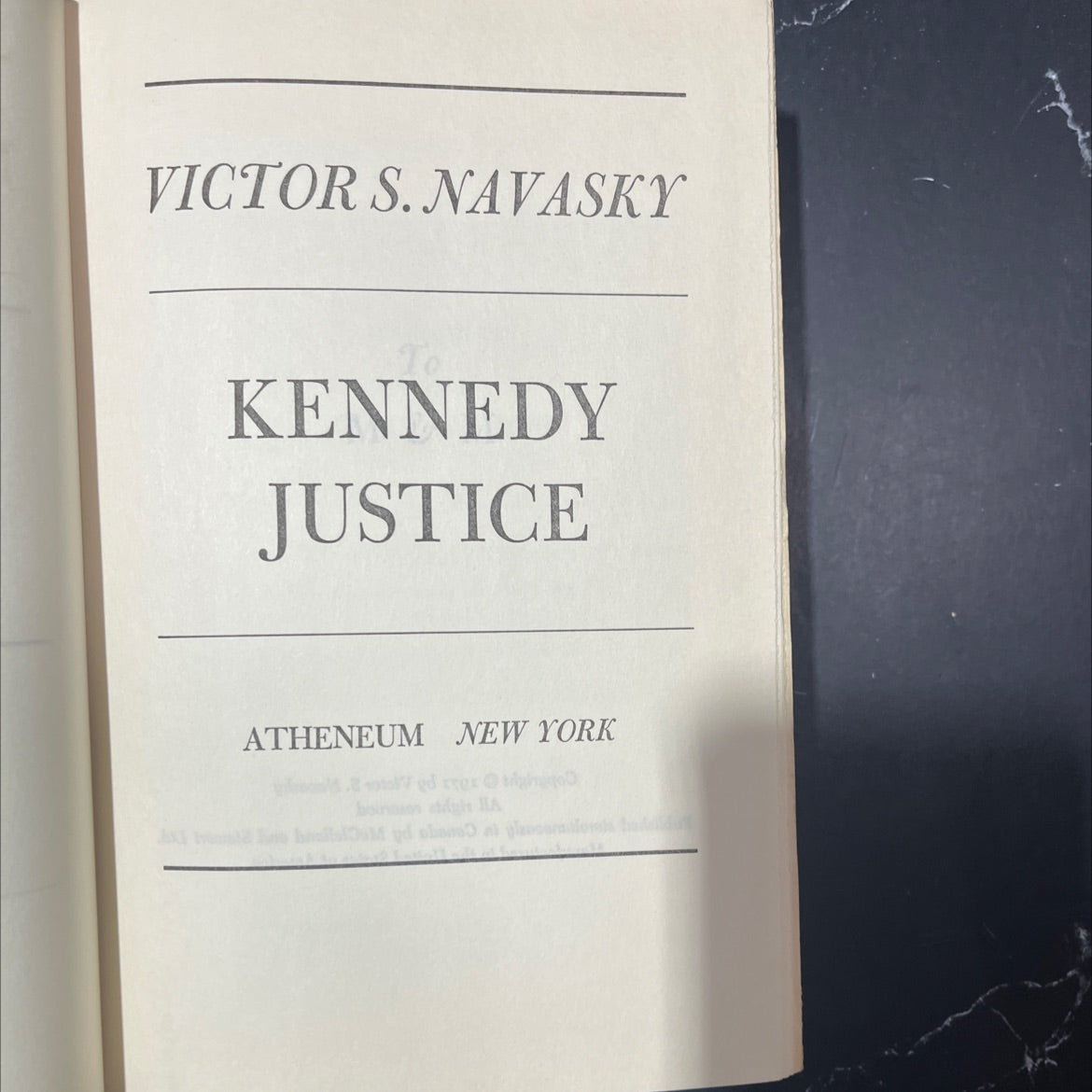 kennedy justice book, by victor s. navasky, 1971 Hardcover image 2