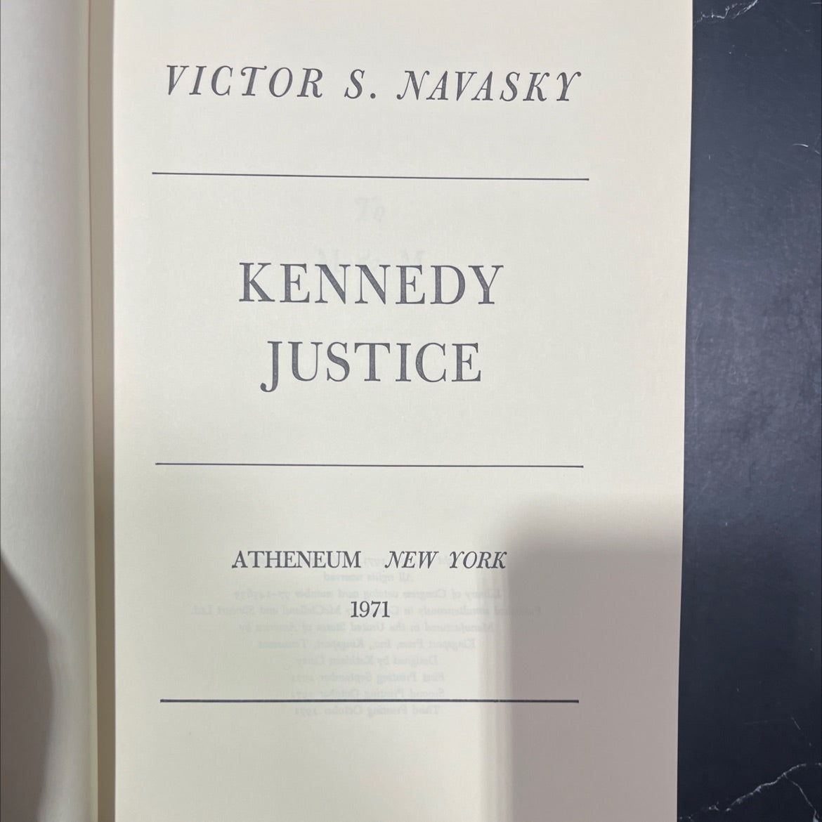 kennedy justice book, by victor s. navasky, 1971 Hardcover image 2