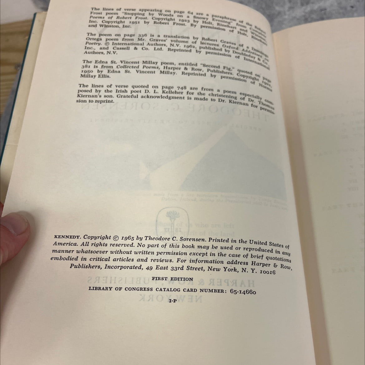 kennedy book, by theodore c. sorensen, 2001 Hardcover image 3