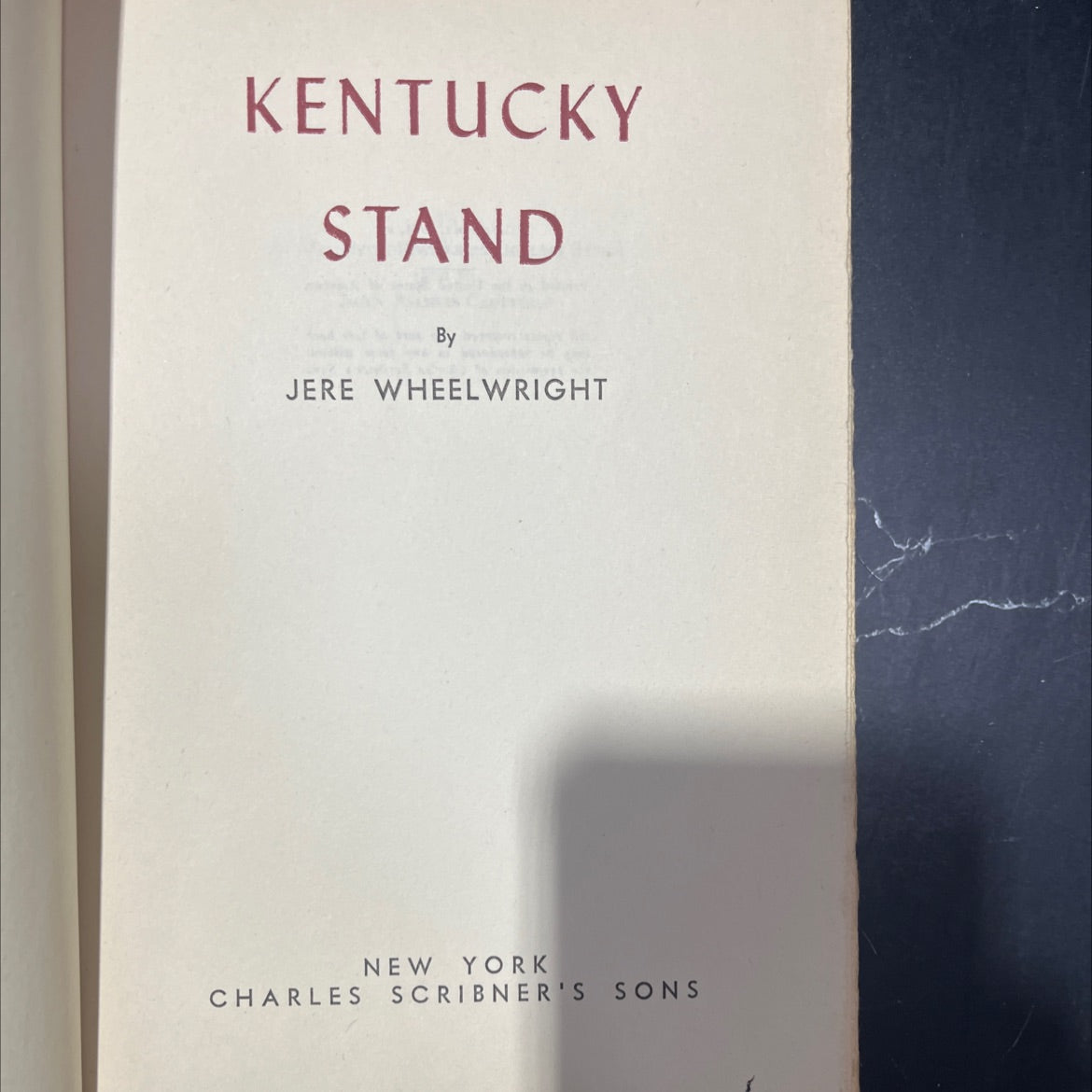 kentucky stand book, by jere wheelwright, 1951 Hardcover image 2