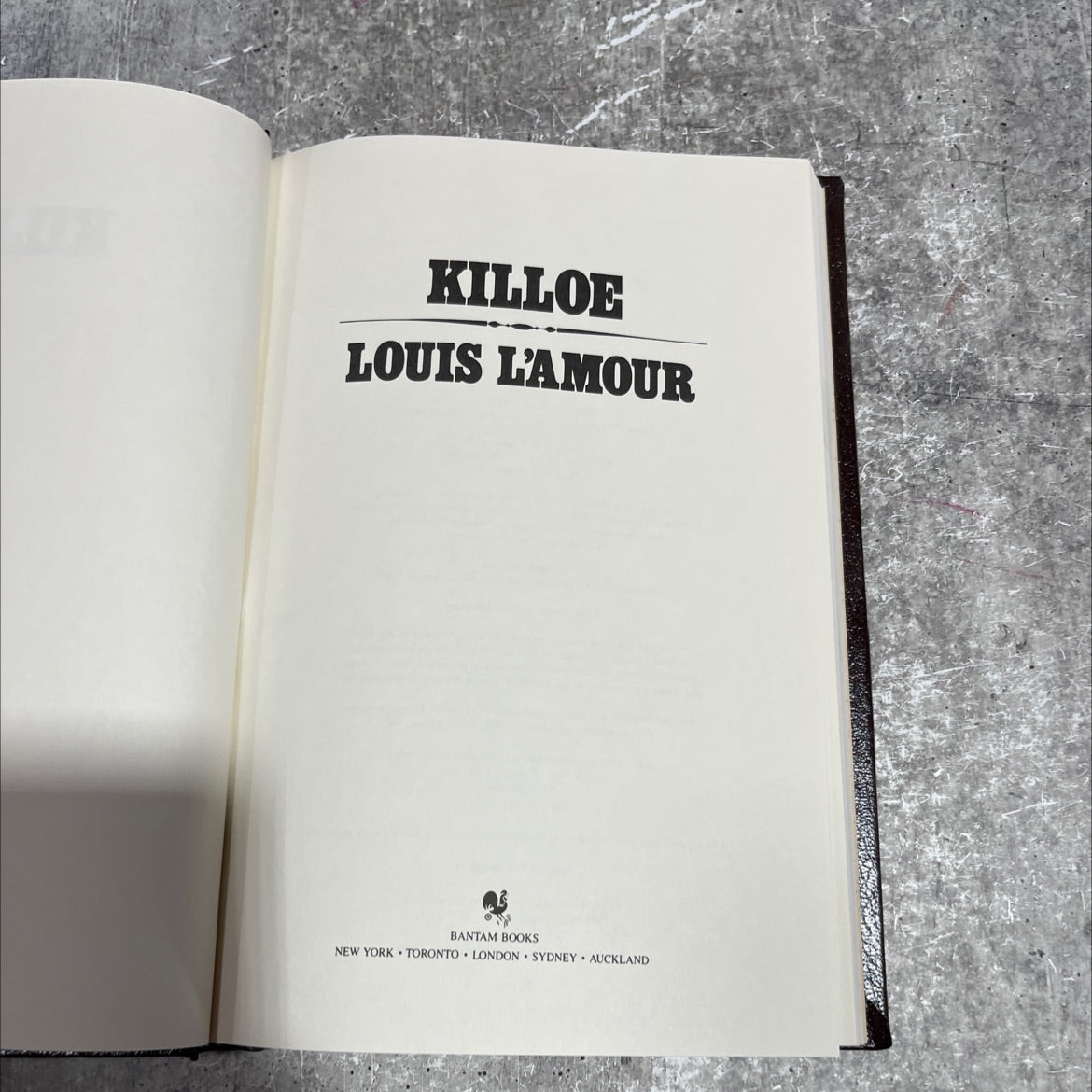 killoe book, by louis l'amour, 1986 Leather image 2