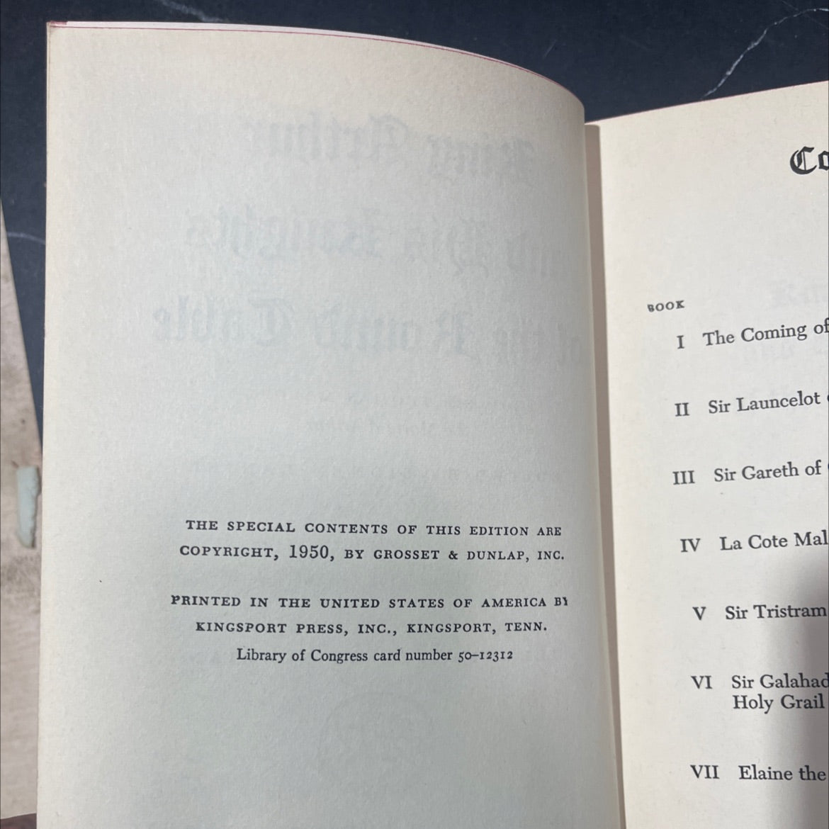 king arthur and his knights of the round table book, by sir thomas malory, 1950 Hardcover image 3