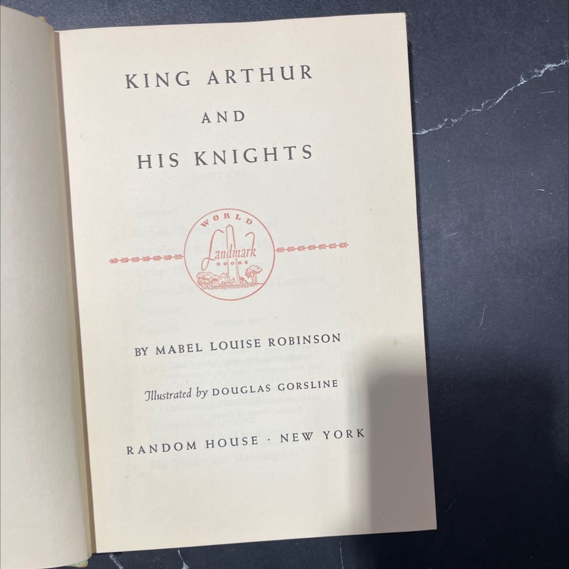 king arthur and his knights world book, by Mabel Louise Robinson, 1953 Hardcover image 2