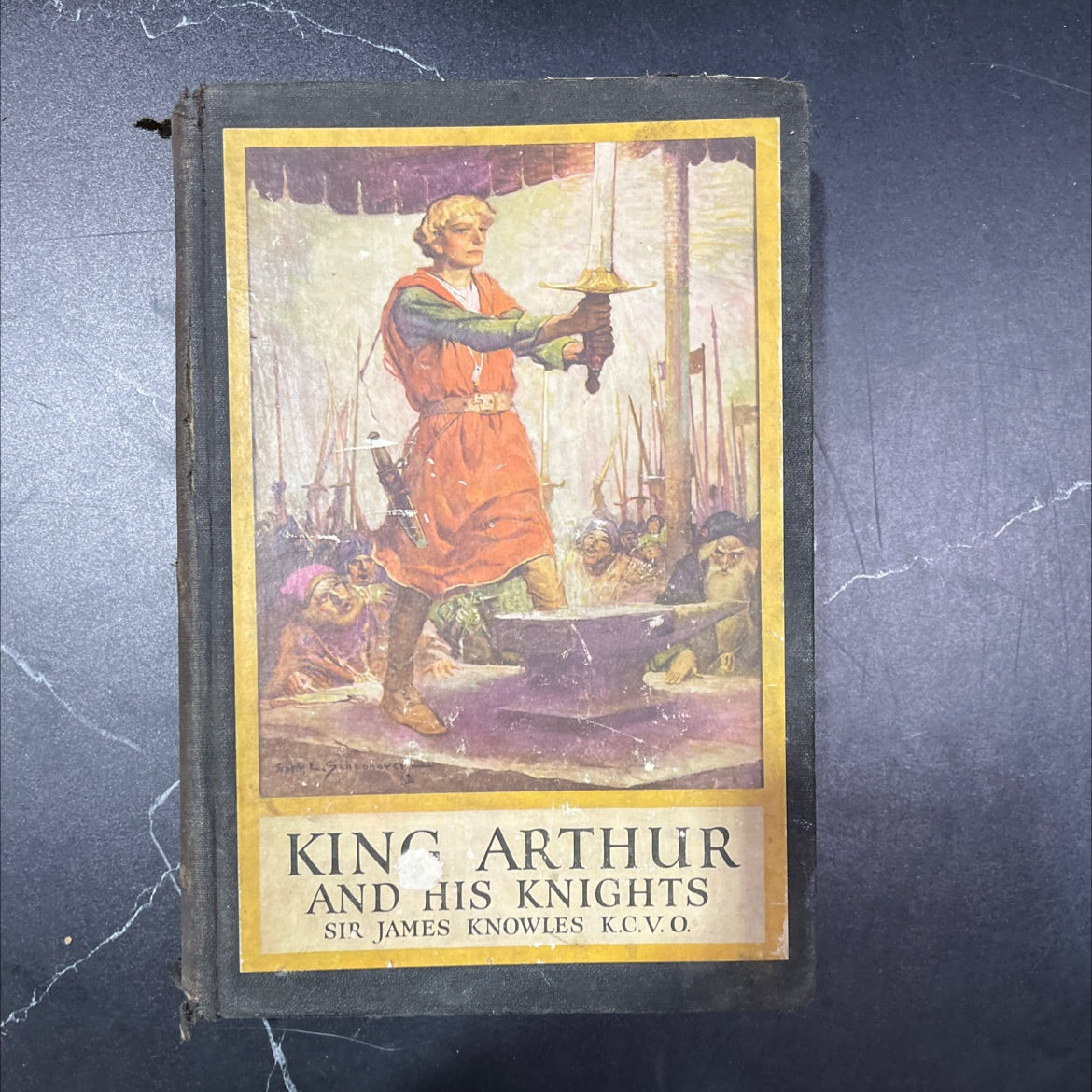king arthur and his knights book, by sir james knowles, 1923 Hardcover, Antique image 1