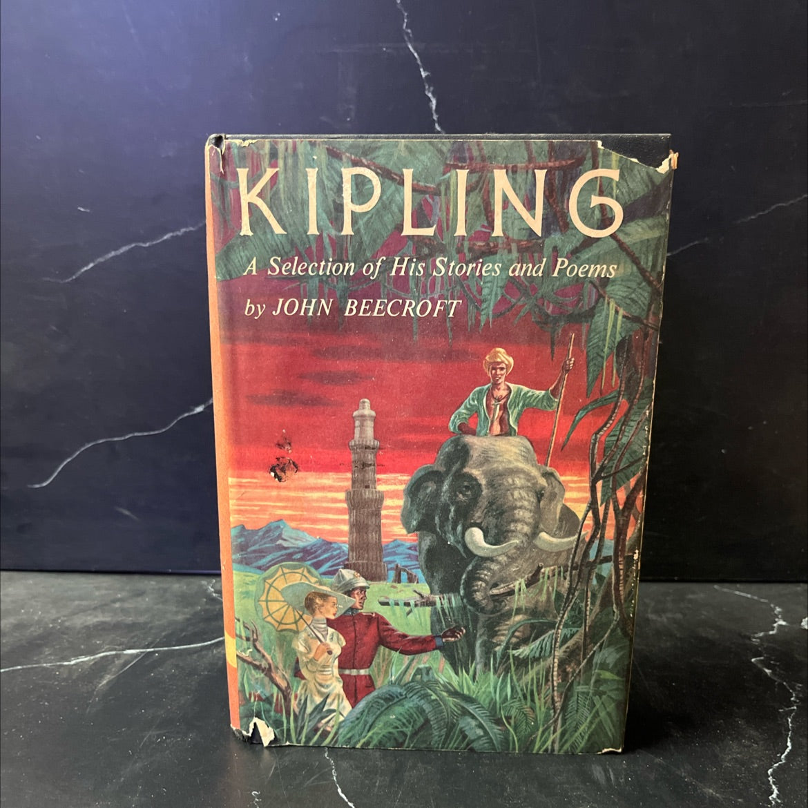 kipling a selection of his stories and poems book, by john beecroft, 1956 Hardcover image 1