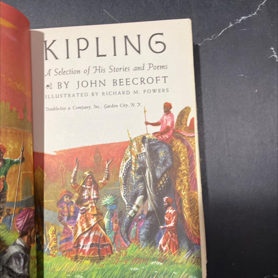 kipling a selection of his stories and poems book, by rudyard kipling, 1956 Hardcover image 2