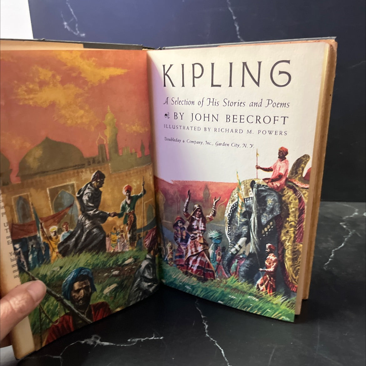 kipling a selection of his stories and poems book, by john beecroft, 1956 Hardcover image 2