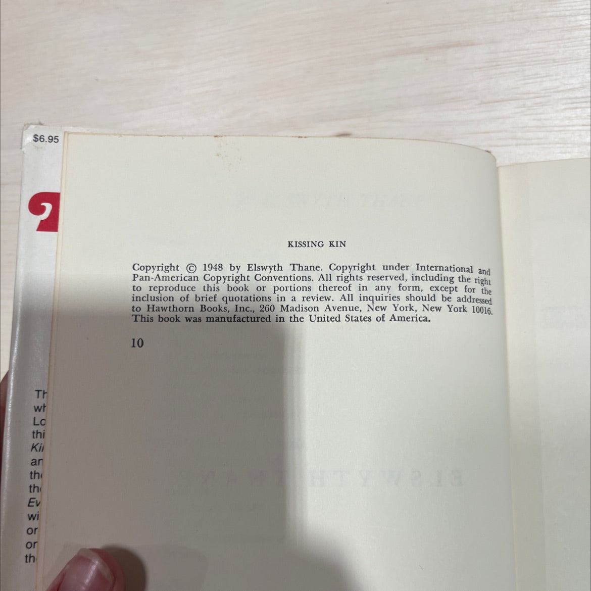 kissing kin book, by elswyth thane, 1948 Hardcover image 3