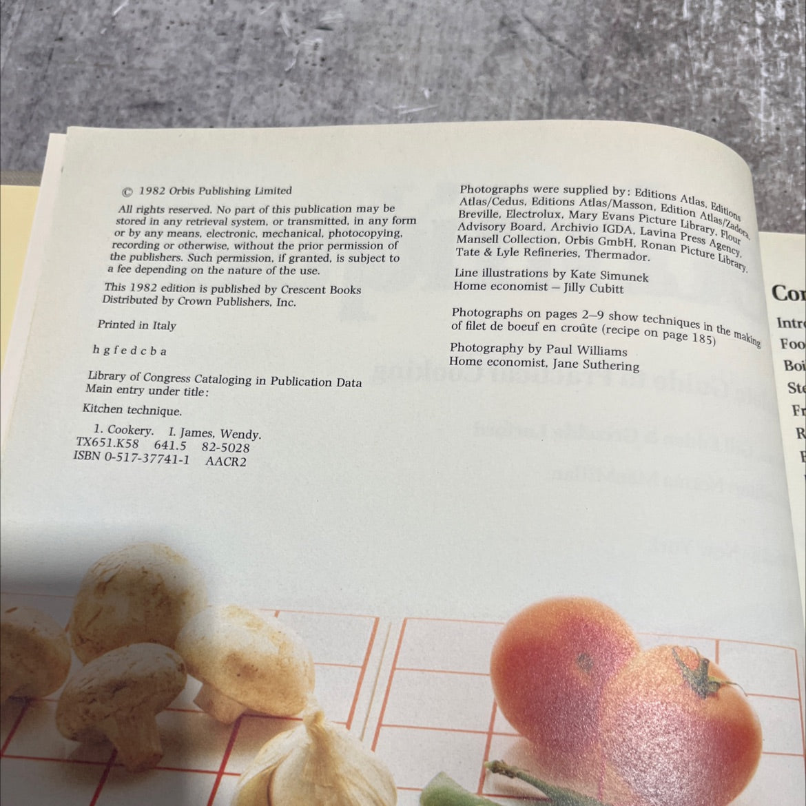 kitchen technique a complete guide to practical cooking book, by Wendy James, Gill Edden & Grizelda Lorford, 1982 image 3