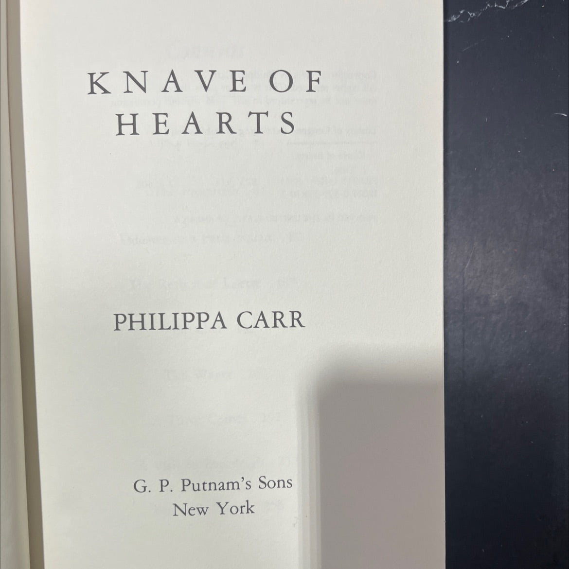 knave of hearts book, by philippa carr, 1983 Hardcover image 2