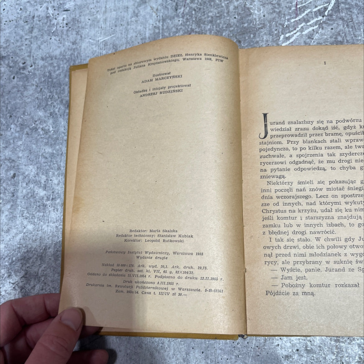 krzyżacy book, by henryk sienkiewicz, 1955 Hardcover image 3