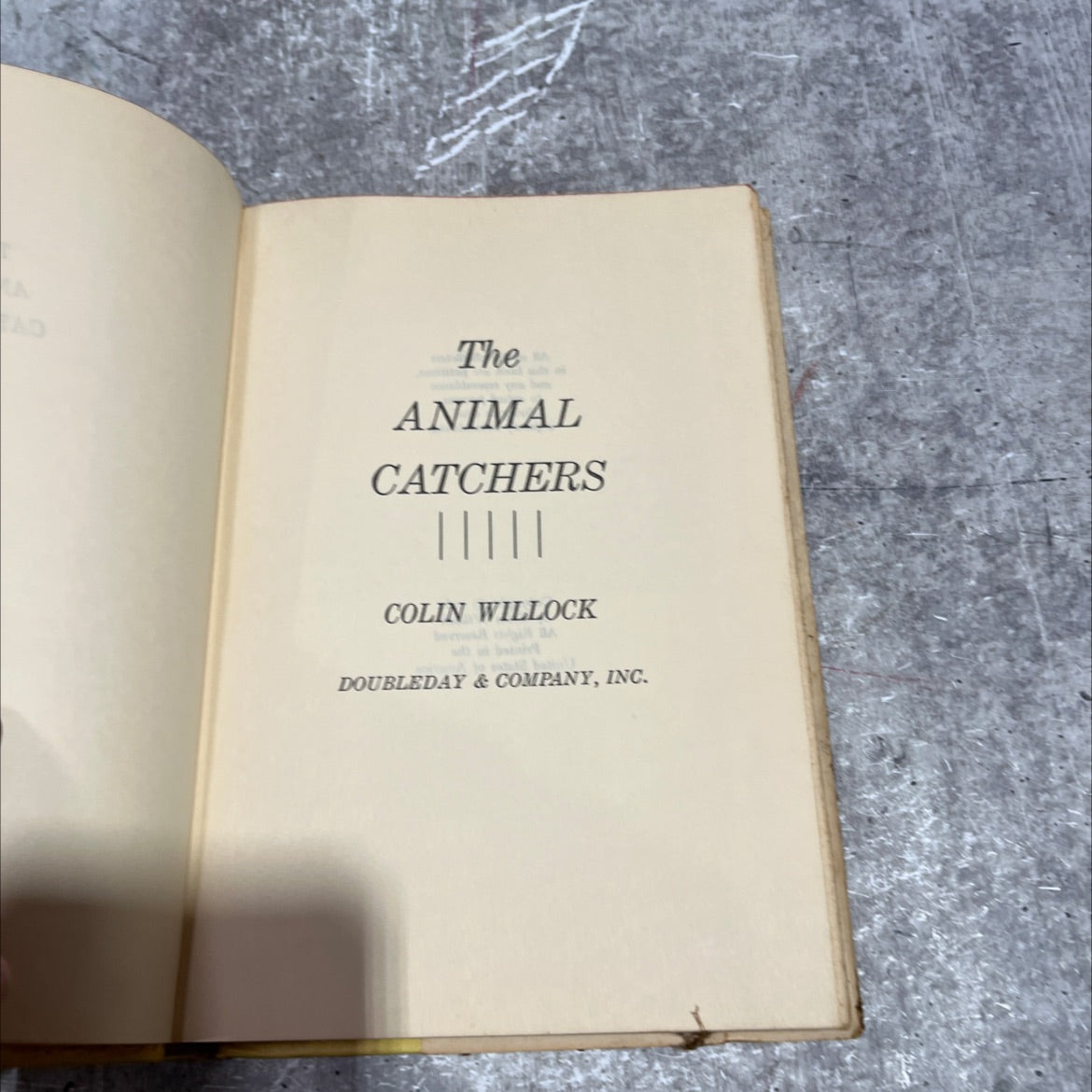 la cad the animal catchers book, by colin willock, 1964 Hardcover image 2