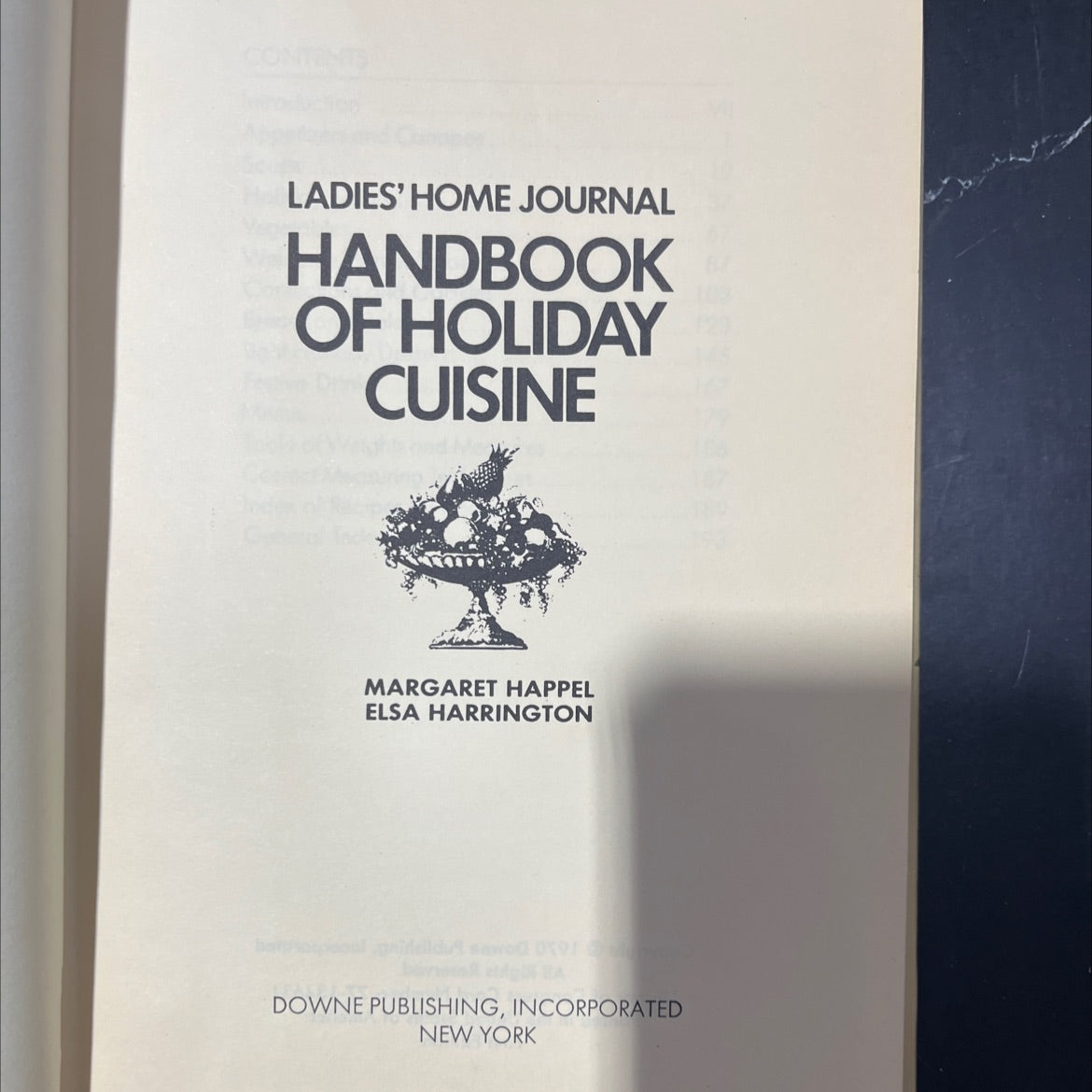 ladies' home journal handbook of holiday cuisine book, by margaret happel, elsa harrington, 1970 Hardcover image 2