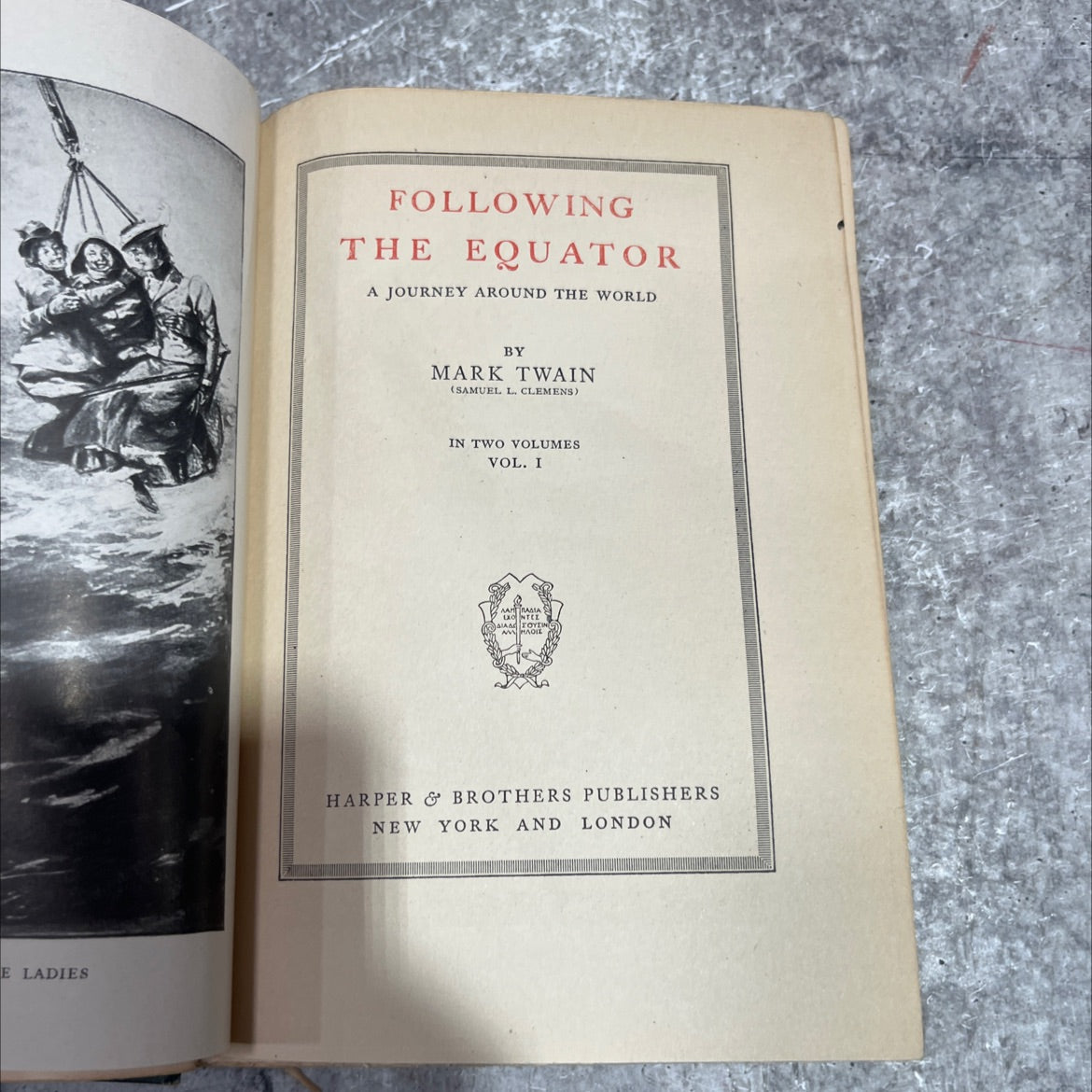 ladies following the equator a journey around the world book, by mark twain, 1899 Hardcover image 2