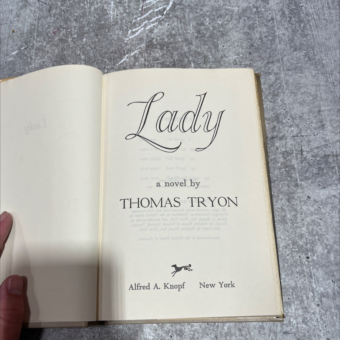 lady part fours last songs book, by thomas tryon, 1974 Hardcover image 2