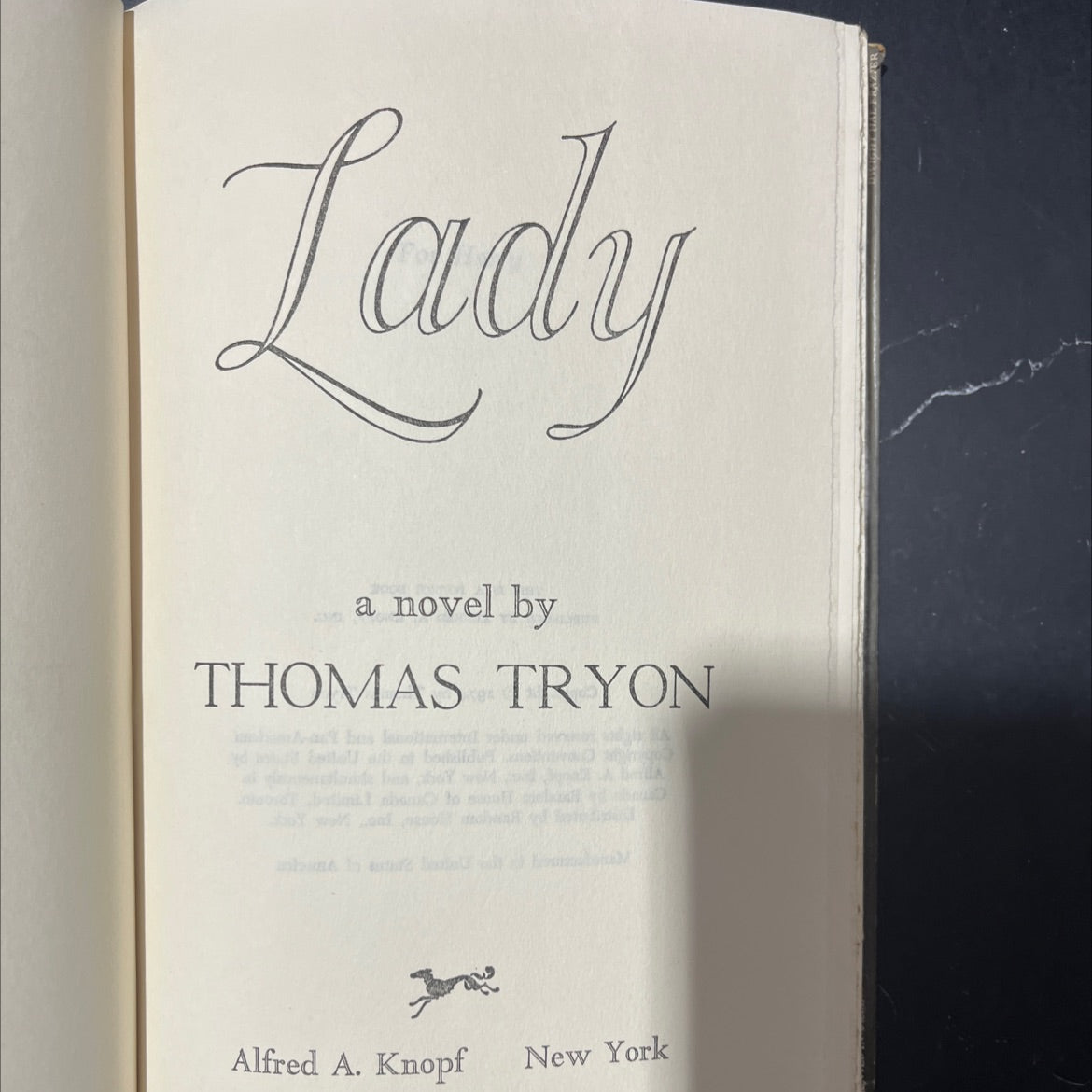 lady book, by thomas tryon, 1974 Hardcover image 2