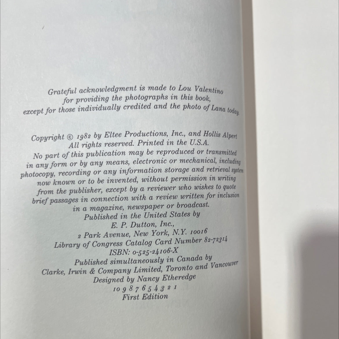 lana the lady, the legend, the truth book, by Lana Turner, 1982 Hardcover image 3