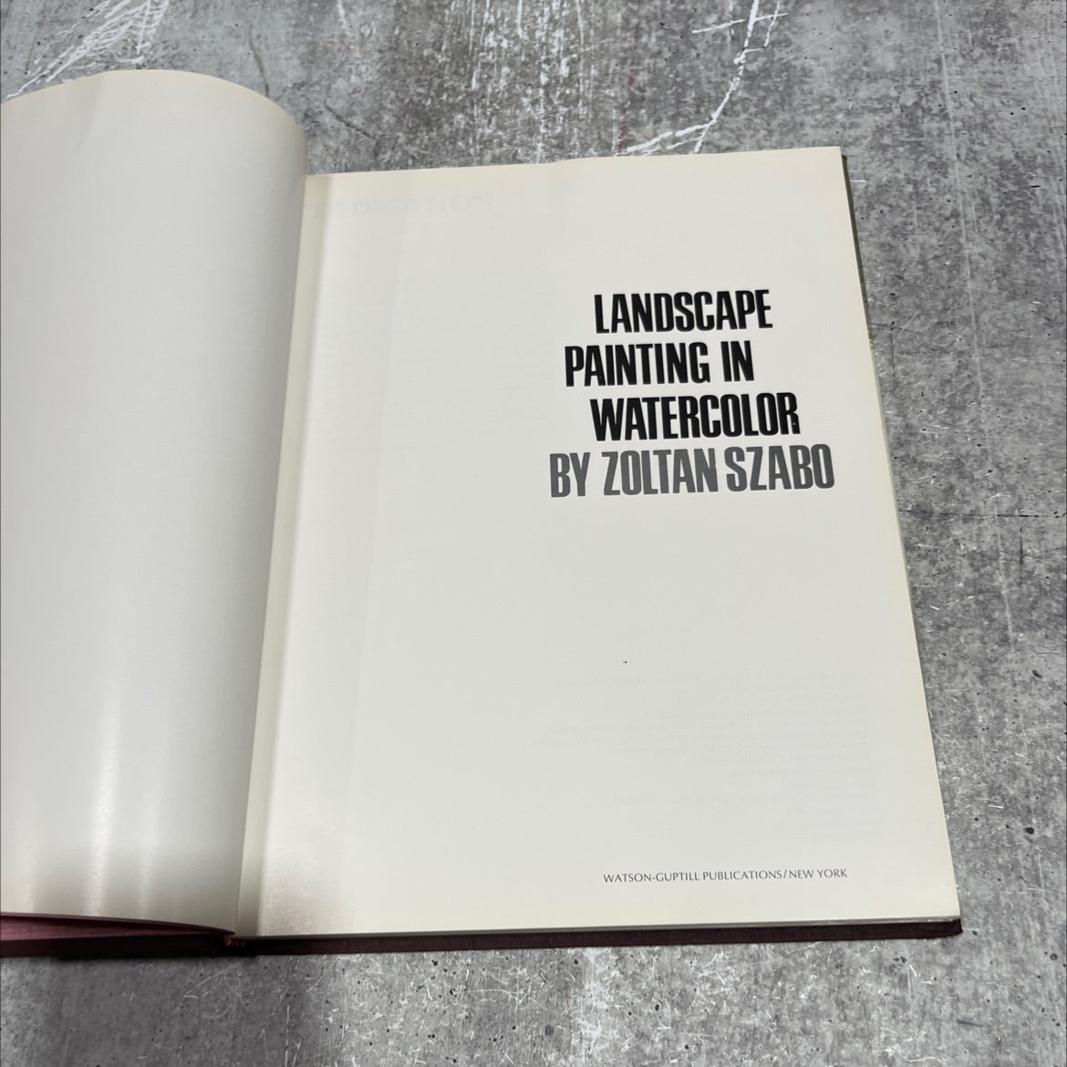 landscape painting in watercolor book, by zoltan szabo, 1973 Hardcover image 2