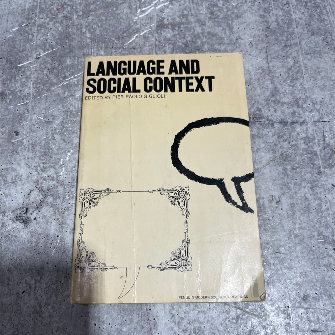 language and social context selected readings book, by pier paolo giglioli, 1973 Paperback image 1