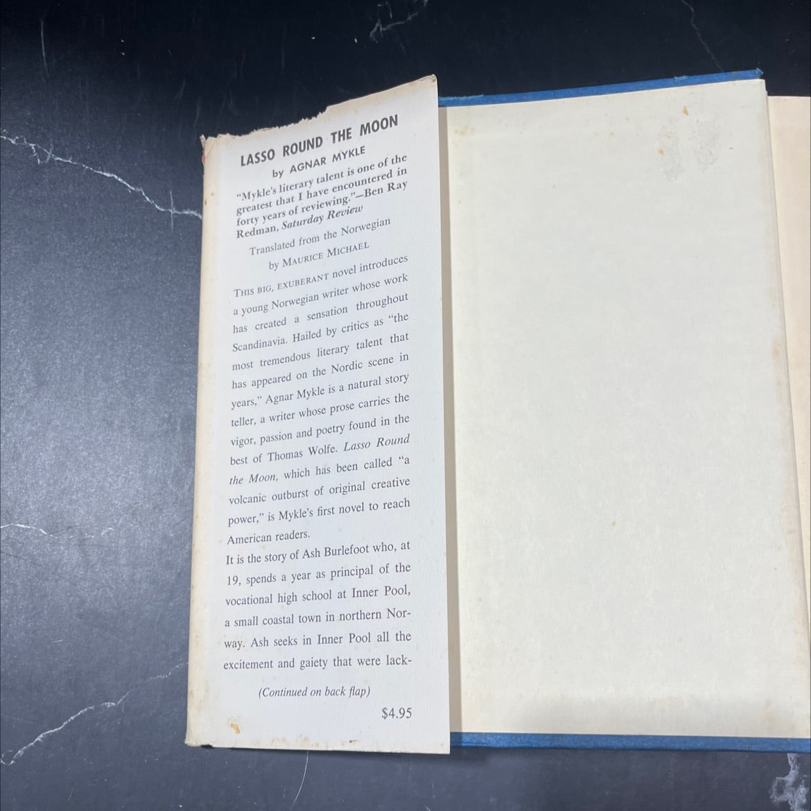 lasso round the moon book, by agnar mykle, 1960 Hardcover image 4