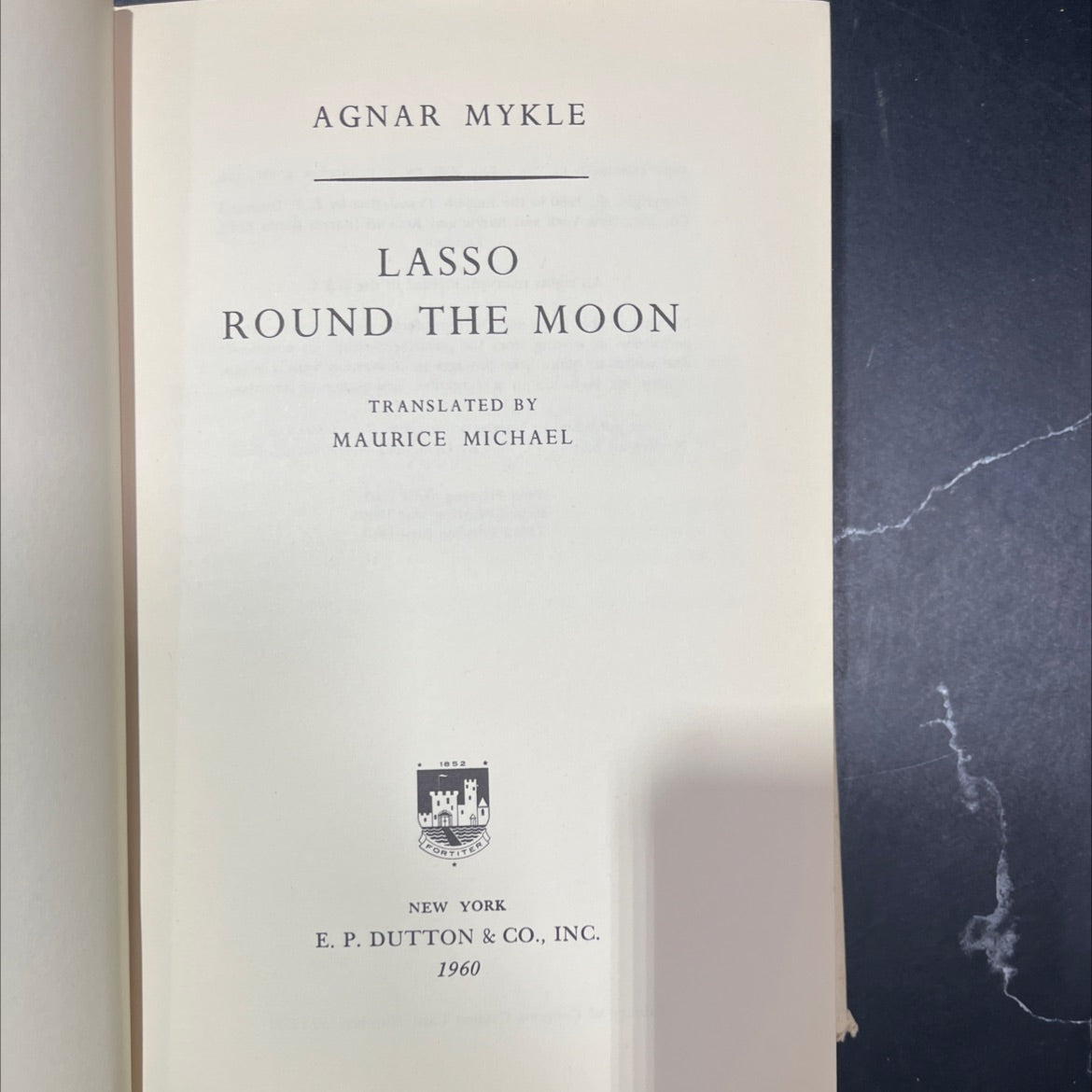 lasso round the moon book, by agnar mykle, 1960 Hardcover image 2