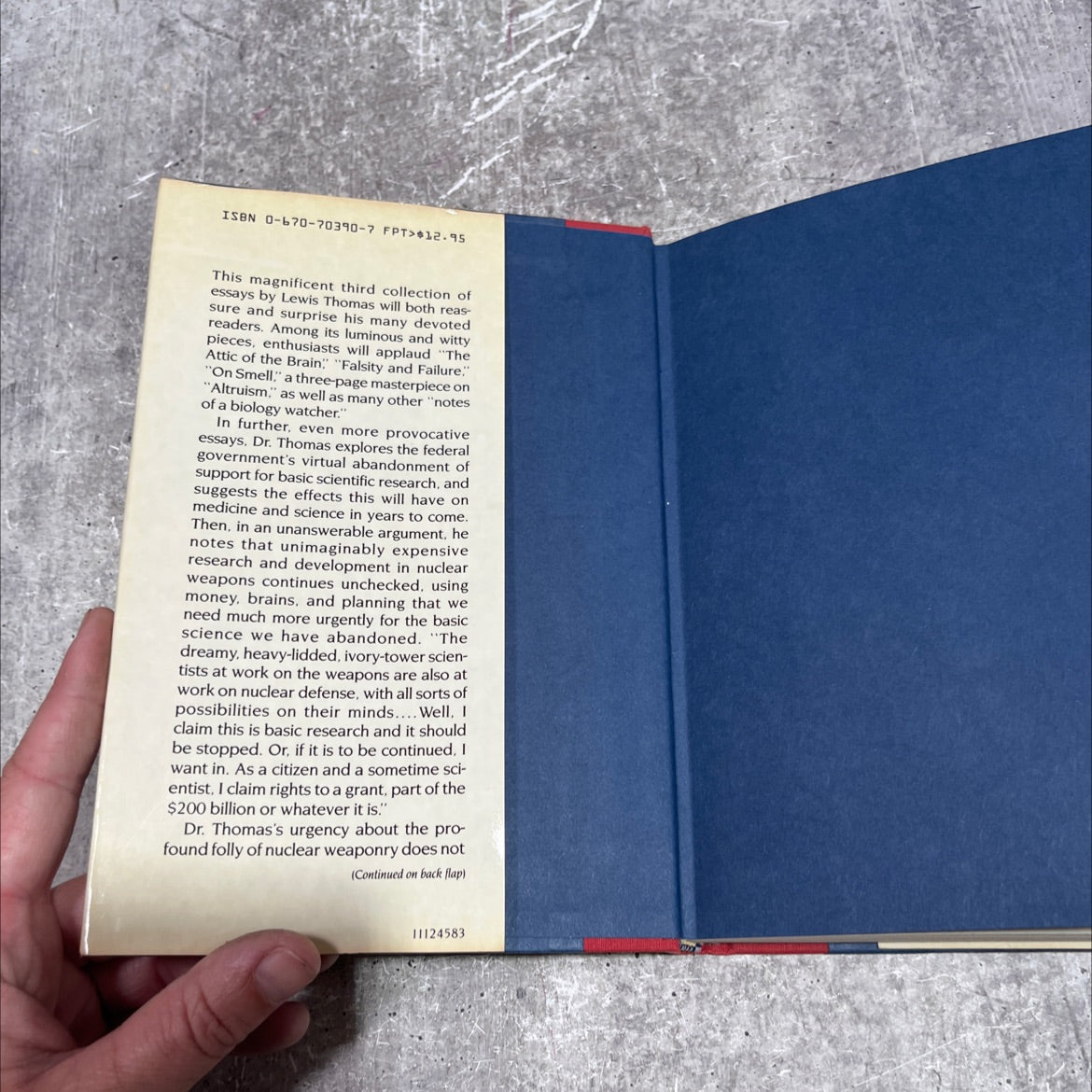 late night thoughts on listening to mahler's ninth symphony book, by lewis thomas, 1983 Hardcover image 4