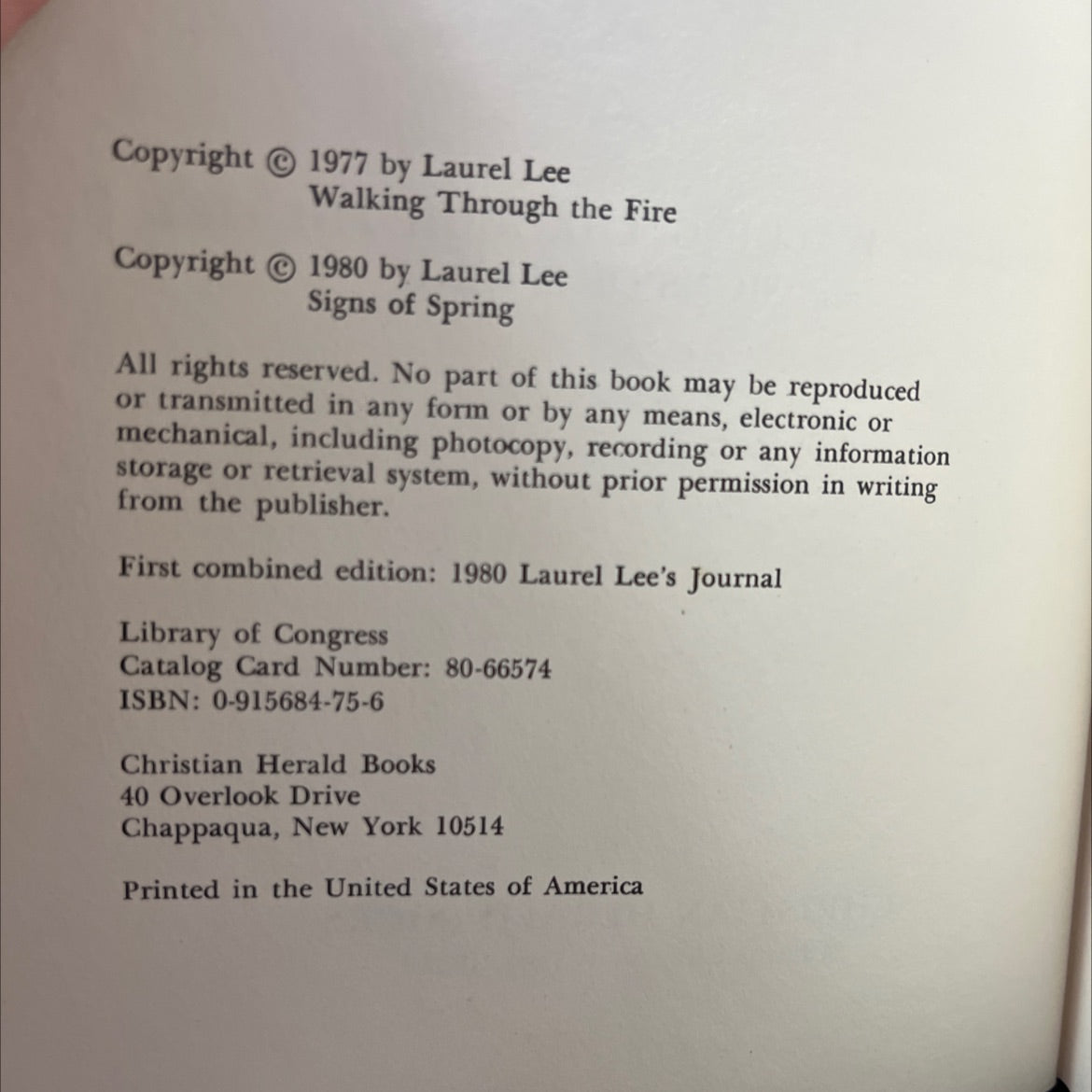 laurel lee's journal book, by Laurel Lee, 1980 Hardcover image 3