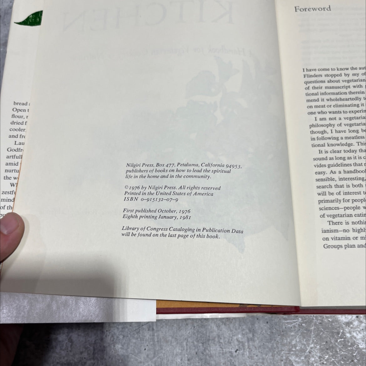 laurel's kitchen book, by laurel robertson carol flinders & bronwen godfrey, 1981 Hardcover image 3