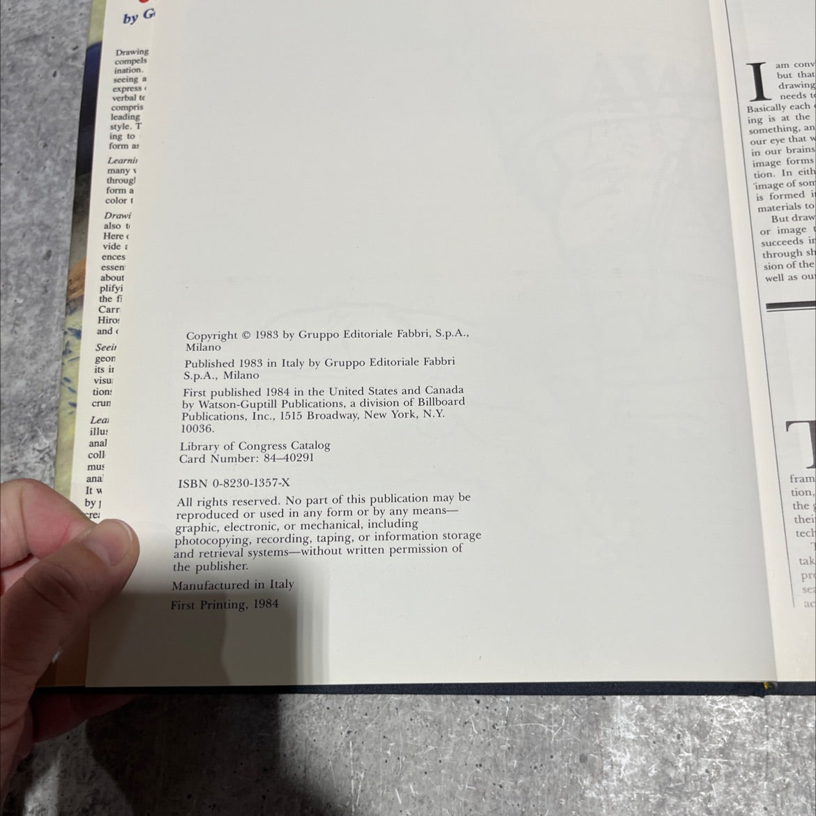 learning to see and draw book, by gaspare de fiore, 1984 Hardcover image 3