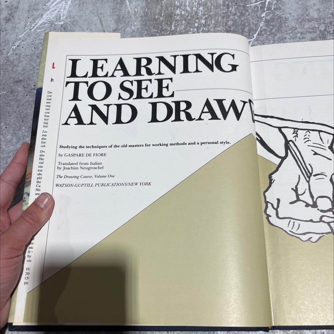learning to see and draw book, by gaspare de fiore, 1984 Hardcover image 2