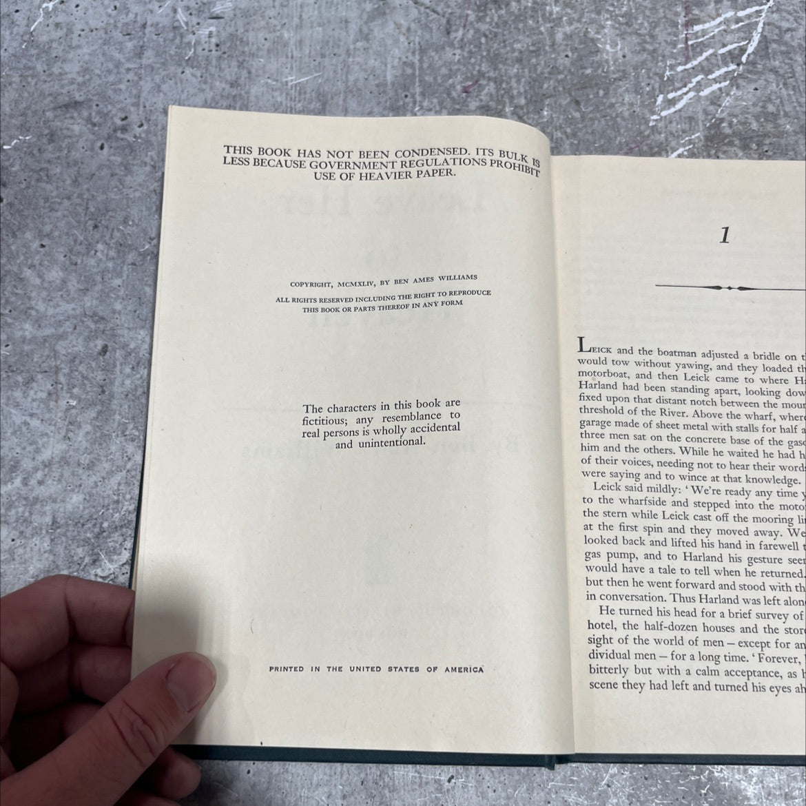 leave her to heaven book, by ben ames williams, 1944 Hardcover image 3