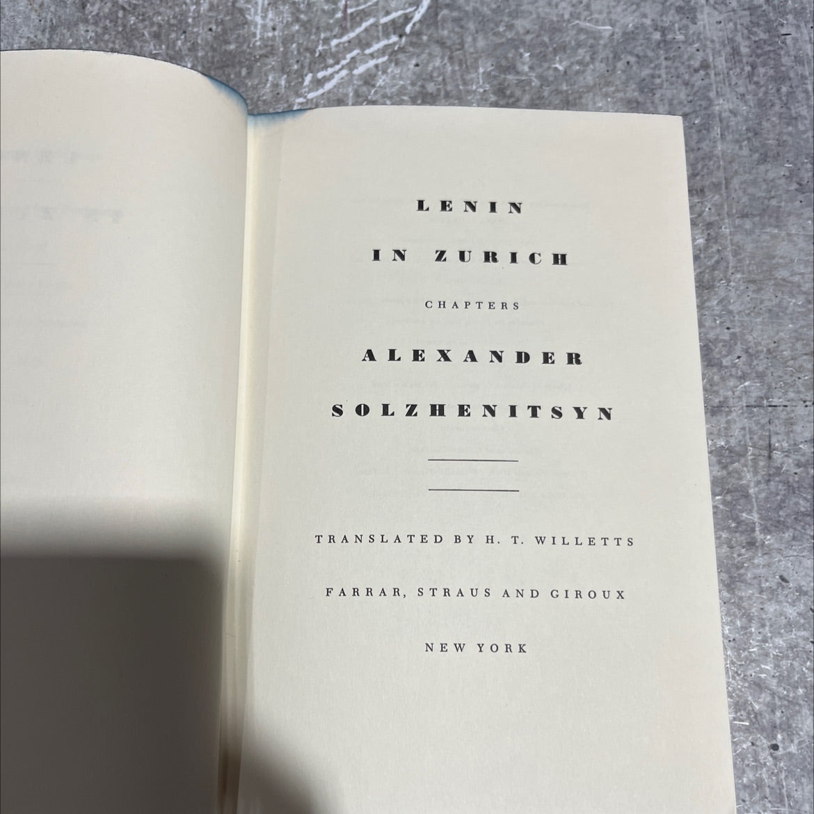 lenin in zurich book, by alexander solzhenitsyn, 1976 Hardcover image 2