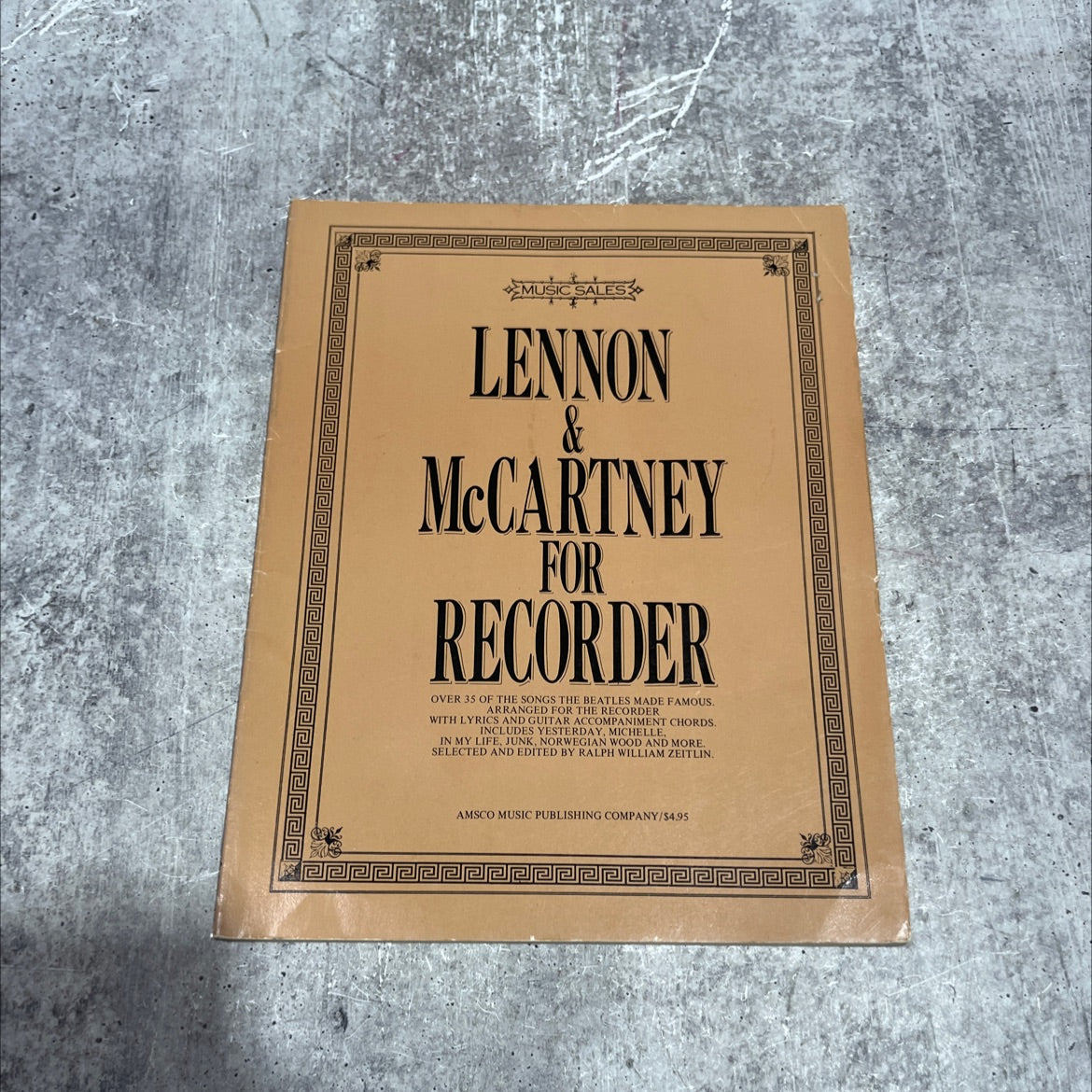 lennon & mccartney for recorder book, by Ralph Wm. Zeitlin, 1975 Paperback image 1