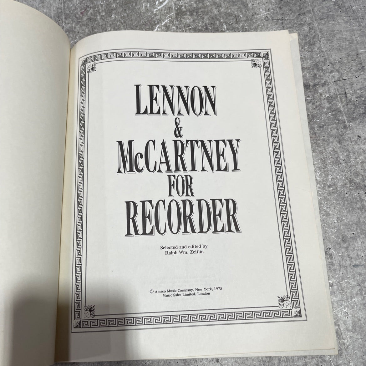 lennon & mccartney for recorder book, by Ralph Wm. Zeitlin, 1975 Paperback image 2