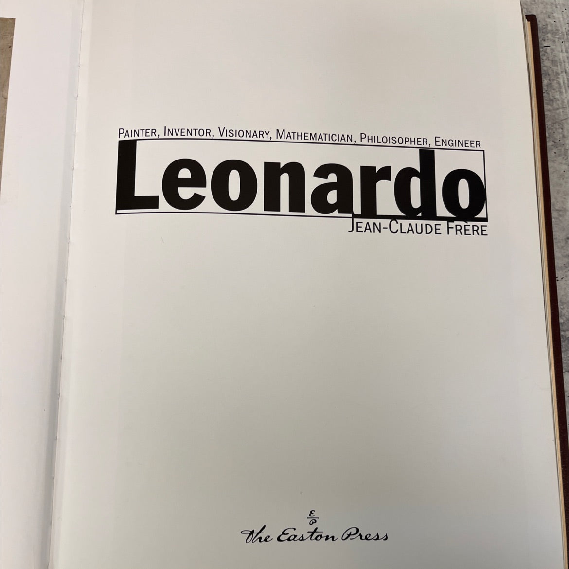 leonardo book, by jean-claude frère, 2004 Leather image 2